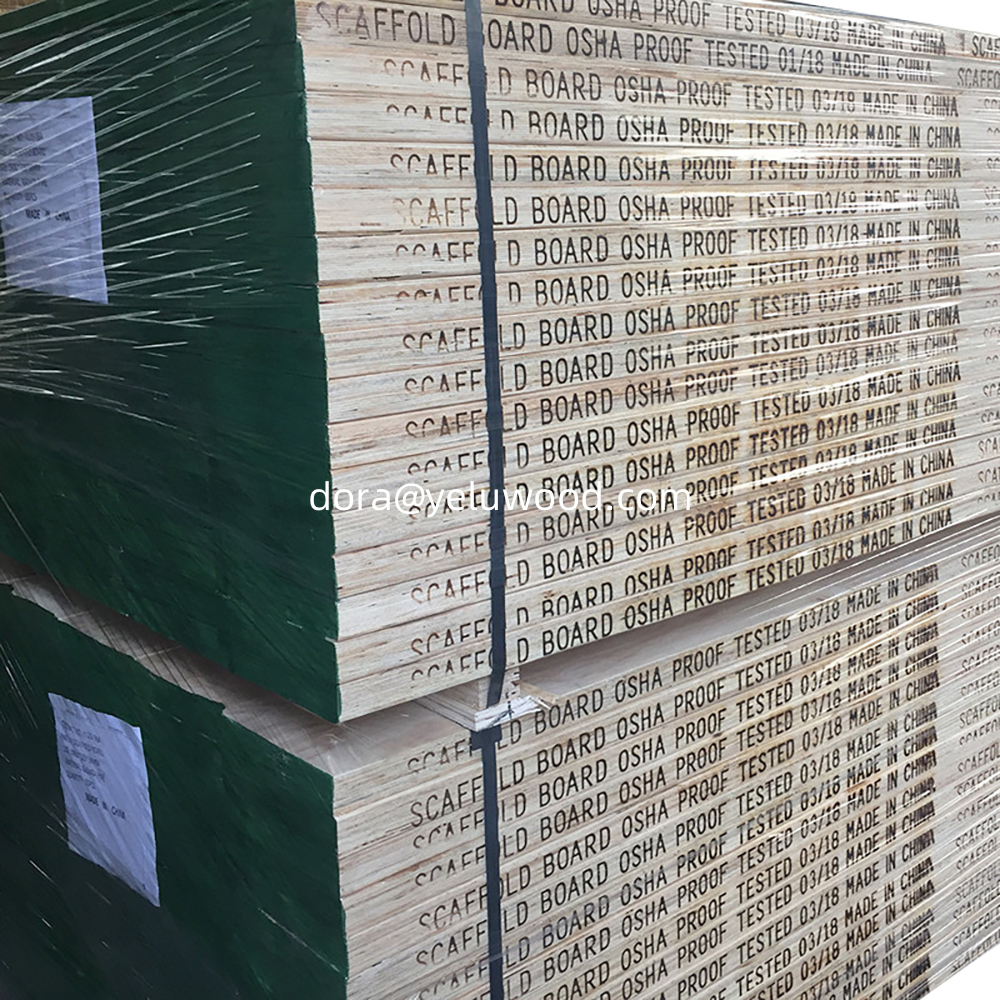 China-Made Spruce LVL Scaffold Board, 300x63mm, Stable for Modular Buildings