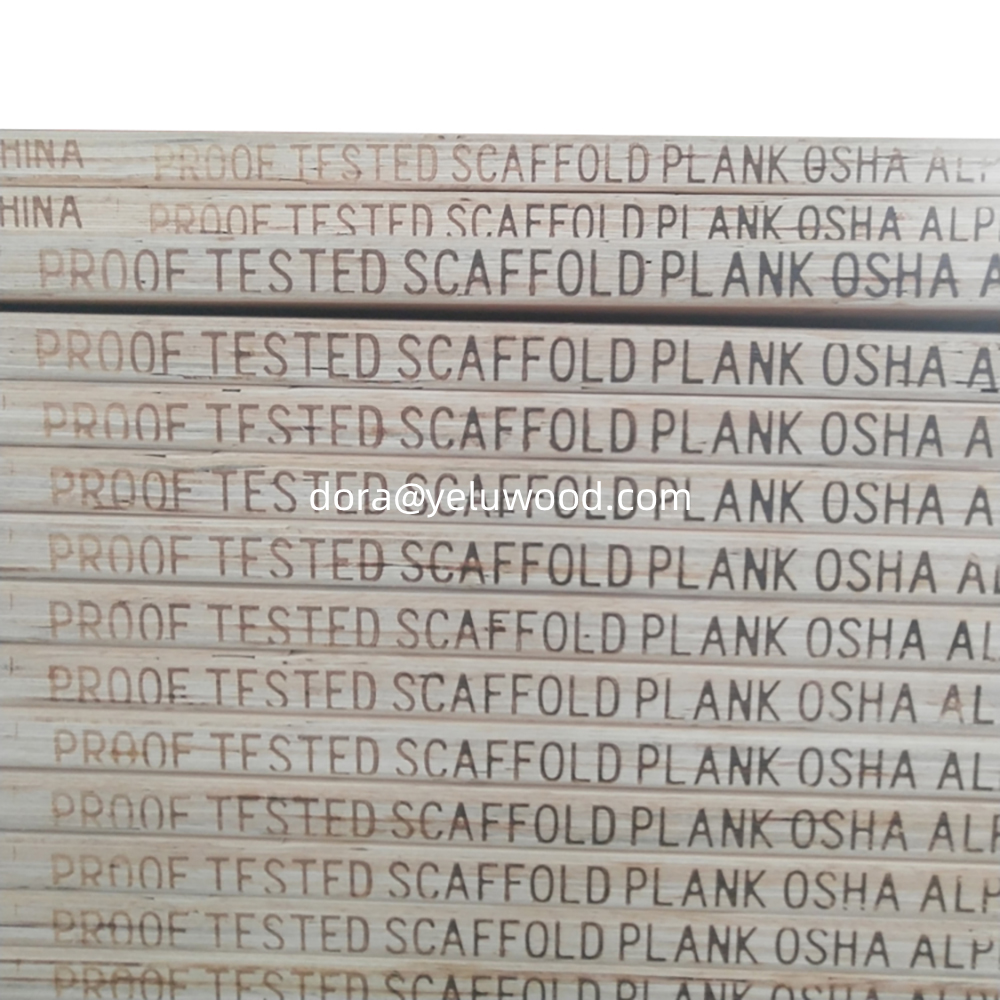 China-Made Poplar LVL Scaffold Board, 11-7/8" x 1-3/4" x 20', Stable Wood