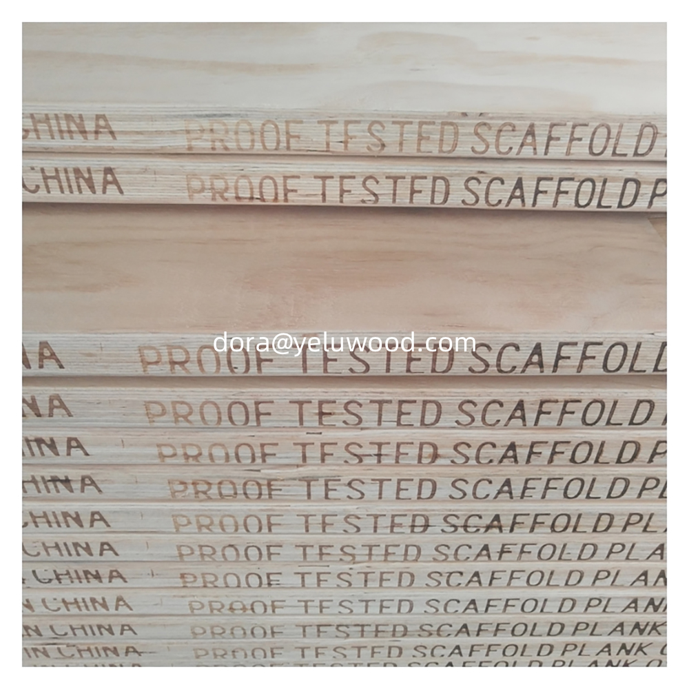 China-Made Poplar LVL Scaffold Board, 11-7/8" x 1-3/4" x 20', Stable Wood