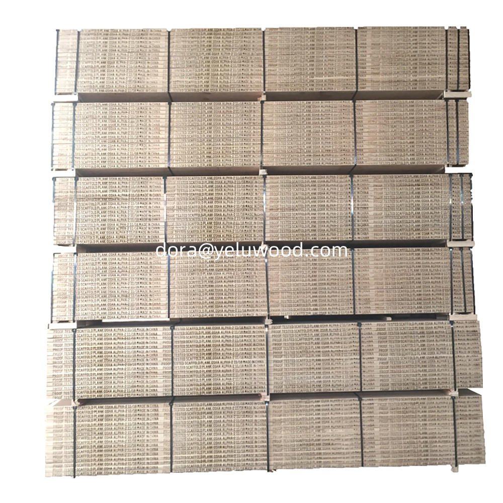 Structural Pine LVL Scaffold Board, Made in China, Q235 Steel, 12m Long